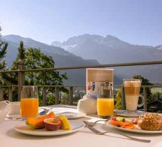 breakfast Picture of a covered breakfast table on the terrace