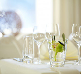 Detailbild eines gedeckten Tisches