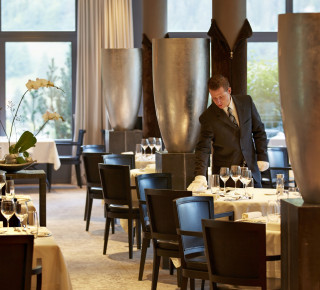 Vue de la terrasse du restaurant Oh de Vie