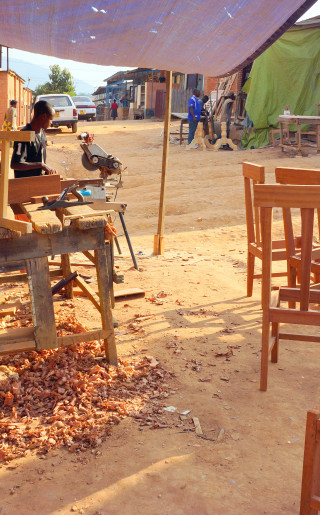 Bild einer Schreinerei in Ruanda