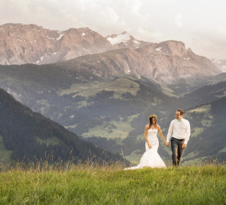 View bridal couple on the Bühlberg