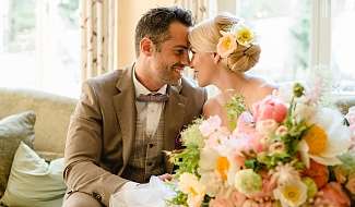 Picture of a wedding couple in the Lenkerhof