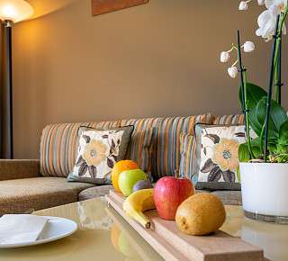 Vue du salon avec vue sur la suite Loft Corner