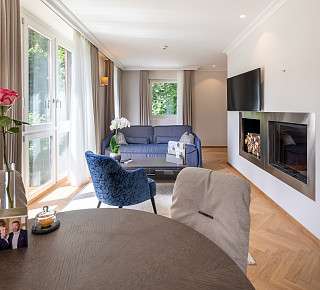 View of the dining area in the Premium Corner Suite