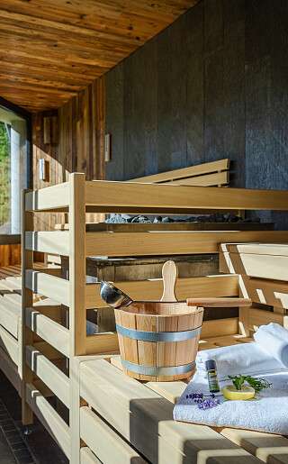 Piscine extérieure en automne