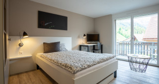 Bild des Bettes im Studio