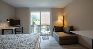 Bild des Wohn- und Schlafzimmers im Studio