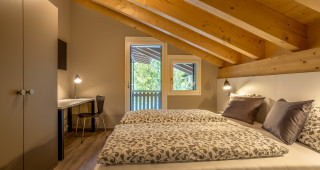 Ansicht des Schlafzimmers in der Wohnung