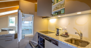 Ansicht der Küche in der Wohnung