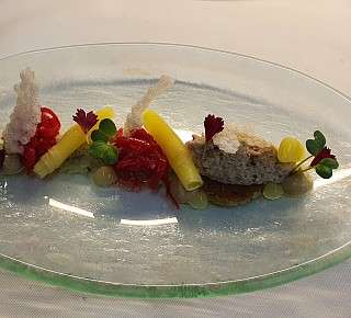 Ansicht einer Vorspeise im Restaurant Spettacolo