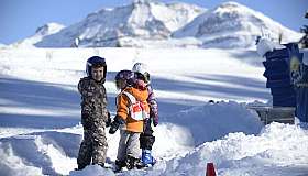 Children in the snow