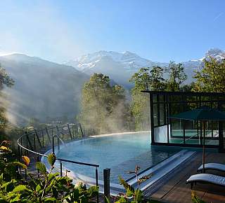 Pool with mountain view
