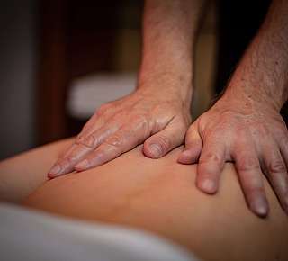 Massage an Rücken
