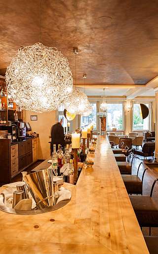 Elegant bar in warm light