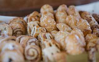 Freshly baked selection of pastries