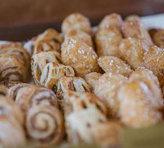 Freshly baked selection of pastries