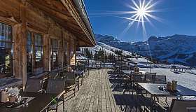 Sun terrace in the snow