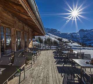 Sun terrace in the snow