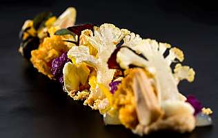 Artistically arranged vegetables