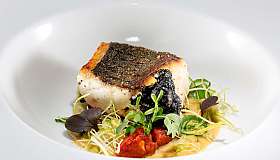 Fried fish with garnish