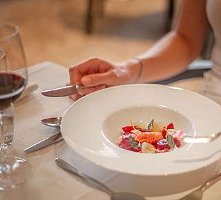 Fine dessert on the table