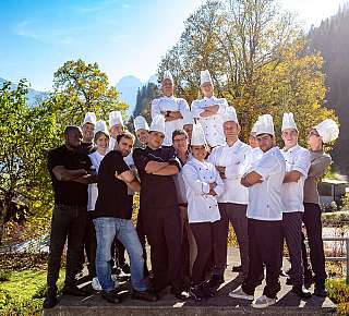 Küchenteam im Freien