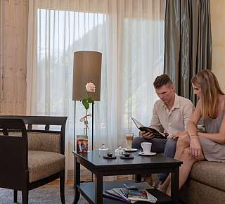 Couple in a modern living room