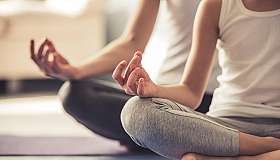 Meditation in lotus position