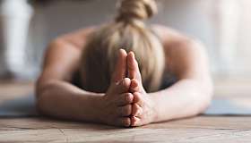 Woman in a forward bend